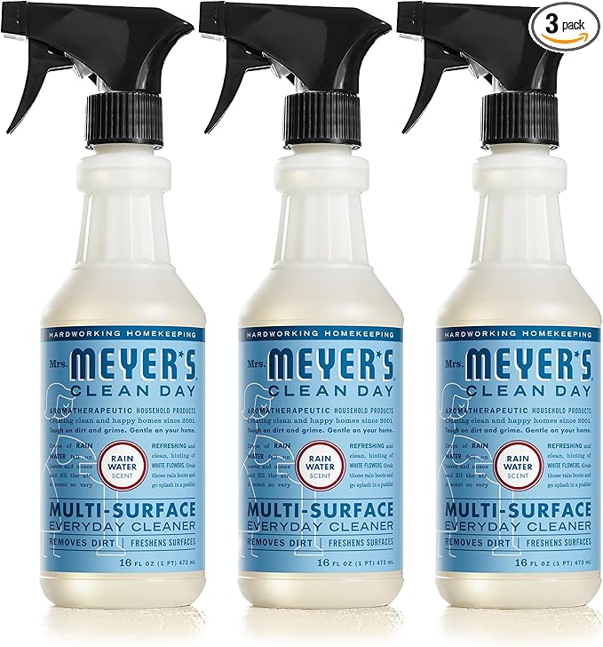 MRS. MEYER'S CLEAN DAY All-Purpose Cleaner Spray, Rain Water, 16 fl. oz - Pack of 3