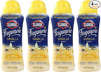 Clorox Fraganzia Laundry Scent Booster Crystals,In-Wash Fragrance Beads for Fresh-Smelling Clothes & Linens,Safe for All Fabrics & Colors,Easy-Pour Bottle,Vanilla Scent,18 Oz,(Pack of 4)