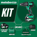 Metabo HPT 36V MultiVolt™ Cordless Brushless 1/2" Hammer Drill Kit, Power Drill Kit with Lithium-Ion Metabo Batteries , Case and Charger, Compact Lightweight Power Tool, DV36DC