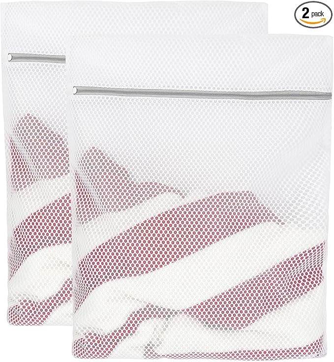 Lingerie Bags for Washing Delicates, Mesh Laundry Bags for Washing Machine. 2Pcs(20" x 24").