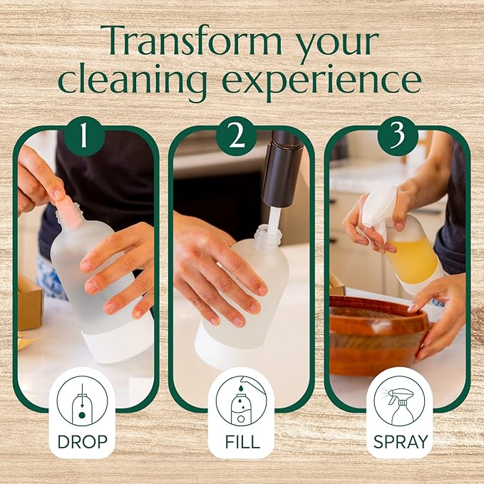 CLEANOMIC Wood and Flooring Cleaning Tablets (6 Pack) - All-Purpose Multi-Surface Household Cleaner Tablets (Orange Scent)