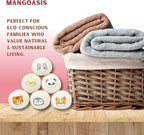 Wool Dryer Balls - Natural Fabric Softener, Reusable Laundry Balls for Dryer, Reduces Wrinkles, Static, & Saves Drying Time, Gentle on Clothes, Plastic-free Alternative for Dryer, 6 Balls XL