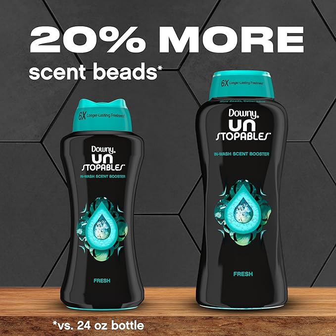 Downy Unstopables In Wash Scent Booster Beads, Fresh Scent, 30.1 oz, Laundry Beads for odor Protection, Downy Scent Booster Beads, Laundry Scent Boosters