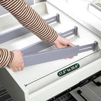 Utoplike Bamboo Drawer Dividers Large, Gray Kitchen Drawer Organizers Adjustable, Spring Loaded, Works in Dresser, Bathroom, Bedroom, Desk, 4 pcs, 2.4" H