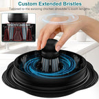 Mini Dish Brush for Cleaning Chicken Shredder, Palm Brush Dish Scrubber with Ergonomic Grip, Kitchen Brush for Washing Dishes, Pans, Pots, Sink (2, Black)