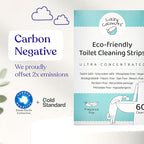 Lazy Coconuts Toilet Bowl Cleaner Strips - 60 Cleans, Plastic-free, Dye-free, With Lemon Essential Oil