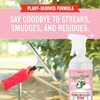 Rebel Green Sparkling Glass Spray - Streak-Free Natural Glass Cleaner for Windows, Mirrors, and Surfaces - Pink Lilac Scent - 16 oz - 2 Pack