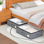 Under Bed Storage with Wheels, No Assemble Required 7.5 inches height Under Bed Storage bins,Large capacity Rolling Underbed Shoe Storage containers，dorm underbed storage drawers