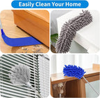 7PCS Dusters for Cleaning, Extendable Microfiber Duster with Extension Pole Up to 100'', Bendable Washable Cleaner Dusters for Cleaning Fan, High Ceiling, Blinds, Furniture, Car