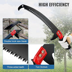 15ft Manual Pole Saw for Tree Trimming, Lightweight Manual Stainless Steel Extension High Pole Pruning Pole Saw for Tree Trimming Branches at Forestry Yard Garden Patio