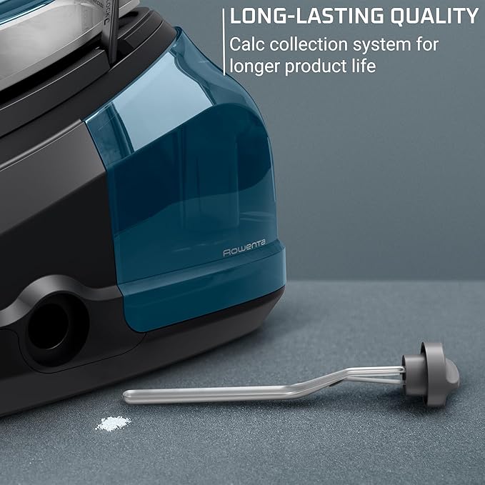 Rowenta, Iron, Stainless Steel Soleplate Professional Steam Station for Clothes, 1.1L Removable Tank, Fast Heat Up, 1800 Watts, Blue Clothes Iron, DG8624