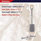 Spear & Jackson Neverbend Professional Digging Spade – Heavy-Duty Forged Carbon Steel Garden Spade for Tough Soil and Precision Digging