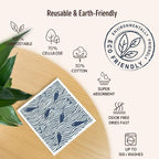 Swedish Dishcloths, 5 Pack Swedish Dishcloths for Kitchen, Super Absorbent, Biodegradable, Quick Drying, Dishwasher Safe