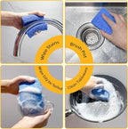 Kitchen Sponges, 12-Count Cellulose Sponges, Durable Dish Sponge for Cleaning, Cleaning Scrub Colored Sponge, Multiple Use for Dishes Washing, Compressed Packaging