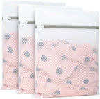 Muchfun 3Pcs Durable Diamond Mesh Laundry Bags for Delicates 12 x 16 Inches (3 Medium)
