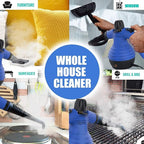 Comforday Handheld Pressurized Steam Cleaner - Multi-Purpose Steamer with 9-Piece Accessories Steam Cleaning Machine for Stain Removal, Curtains, Car Seats, Floor, Window (Blue)