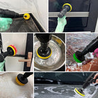 30Pcs Drill Brush Attachment Set,Drill Scrubber Brush Kit Include Scrub Pads, Sponge, Extend Attachment, Drill Cleaning Brush Attachment Set for Bathroom, Tub, Tile, Corner, Floor, Grout, Boat