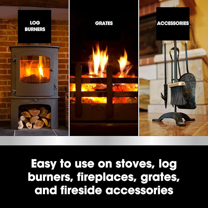 Furniture Clinic Stove Glass & Metal Cleaner - For Log Burner and Fireplace Glass Doors - Removes Soot, Dirt & Ash - Instant Results - 500ml / 17oz