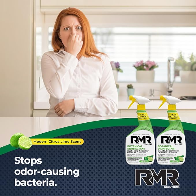 RMR Brands Botanical Disinfectant and Cleaner, Kills 99% of Household Bacteria and Viruses, EPA Registered, 2 Pack - 32 Fl Oz