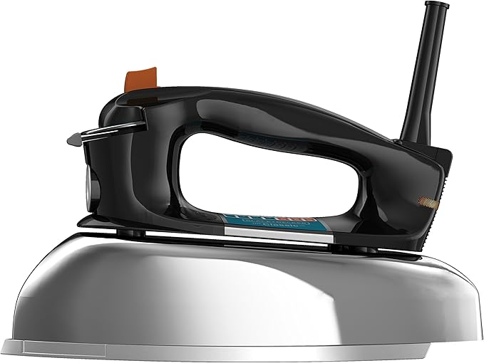 BLACK+DECKER The Classic Iron, F67E-T, Aluminum Soleplate, Steam or Dry Ironing, 7 Temperature Settings, Anti-Drip