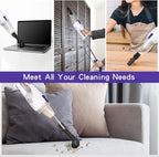 Intercleaner Corded Vacuum Cleaner, 15KPa Powerful Suction with 400W Motor, 12 in 1 Lightweight Bagless Stick Vac with Handheld, Ultra Quiet, for Hardwood Floor Carpet Car Pet Hair Car Pet Hair