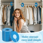 Sukh Baby Closet Dividers 30pcs - Plastic Clothes Organizer Shelf Tags Labels for Clothing Rack Wardrobe Store Warehouse Nursery Must Haves Boutique Supplies Sturdy Durable Flexible No Burrs (Blue)