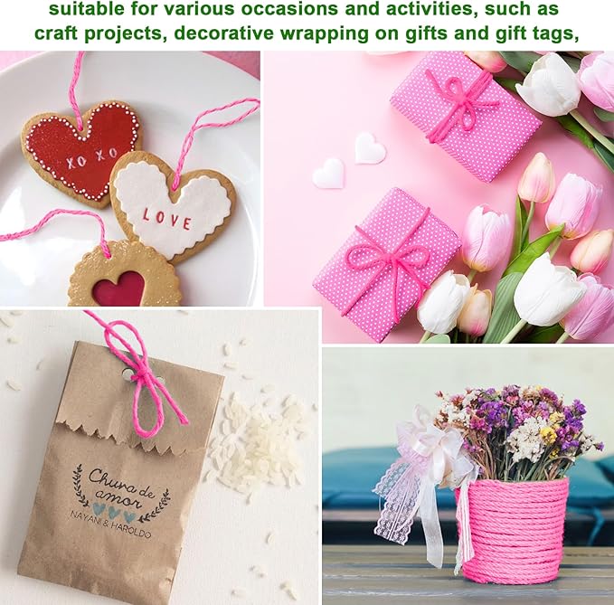 IMAGE 6 Roll Mason Line String Line - #18 Braided Nylon String - 500 Ft Length - Nylon with Reloadable Line Reel Twine for Gardening Or Masonry Tools, Perfect Construction String (Pink)