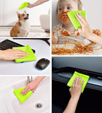 KitchLife Microfiber Cleaning Cloth Roll, 100 Pack - Tear-Away Microfiber Paper Towels, Lint-Free, Reusable, Washable for Kitchen, Car, Dishes, and Sensitive Surfaces (Neon Green)
