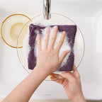 Homaxy 100% Cotton Waffle Weave Kitchen Dish Cloths, Ultra Soft Absorbent Quick Drying Dish Towels, 12 x 12 Inches, 12-Pack, Purple