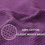 Homaxy 100% Cotton Waffle Weave Kitchen Dish Cloths, Ultra Soft Absorbent Quick Drying Dish Towels, 12 x 12 Inches, 6-Pack, Purple