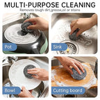 18 Pack Heavy Duty Stainless Steel Scrubber | Non-Scratch Steel Wool Pads for Pots, Grill Grates & Oven Racks, Kitchen Dishwashing | Rust-Free & Individually Wrapped