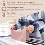 H4N Microfiber Cleaning Cloth Roll, 85 Pack Tear Away Towels, Lint Free, Absorbent, Streak Free, Non-Abrasive, Reusable and Washable Dish Rags for Car and Household Supplies, 11.81x11.81 Inches (Pink)