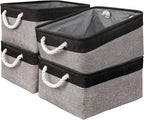 Storage Bins, Storage Cubes Storage Containers for Organizing with Handles for Organizer Bins (15.7 x 11.8 x 8.2 inches)