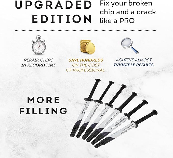 Refill for Bone & Almond Color Surface Repair Kit - Fix Chips & Defects in Minutes | Repair Tiles Bathroom Fixtures and Countertops with Ease | for Porcelain Ceramic Fiberglass Corian and More