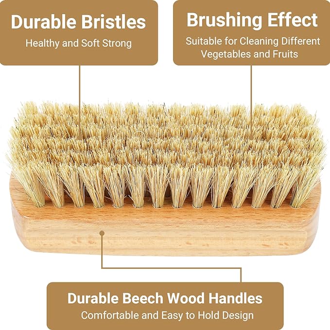 Vegetable Brush,Veggie Wash Brushes Potato Brush Cleaning Brush for Potato Carrot Cucumber and Fruits Vegetable Brush Scrubber for Food