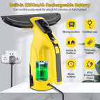 Rechargeable Window Vac, Window Vacuum Cleaner Set, Cordless Vacuum Squeegee with Built-in Spray Bottle, Electric Glass Cleaning Tool for Windows, Tiles, Mirrors, 200ml Water Tank