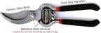 GARDEN GURU Classic Bypass Pruning Shears Clippers – Heavy Duty Forged Steel Garden Pruners – Safety Lock – Non Slip Comfort Grips – Cuts up to 1” – Professional Bypass Pruners for Gardening (4 Pack)