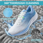 Shoe Washing Machine Bag - 2Pack Laundry Shoe Bag for Washer and Dryer, Reusable Shoe Cleaning Bag for All Shoe Sizes, 360° Deep Clean for Tennis Shoes, Sneakers, Includes 1 Brush(grey)