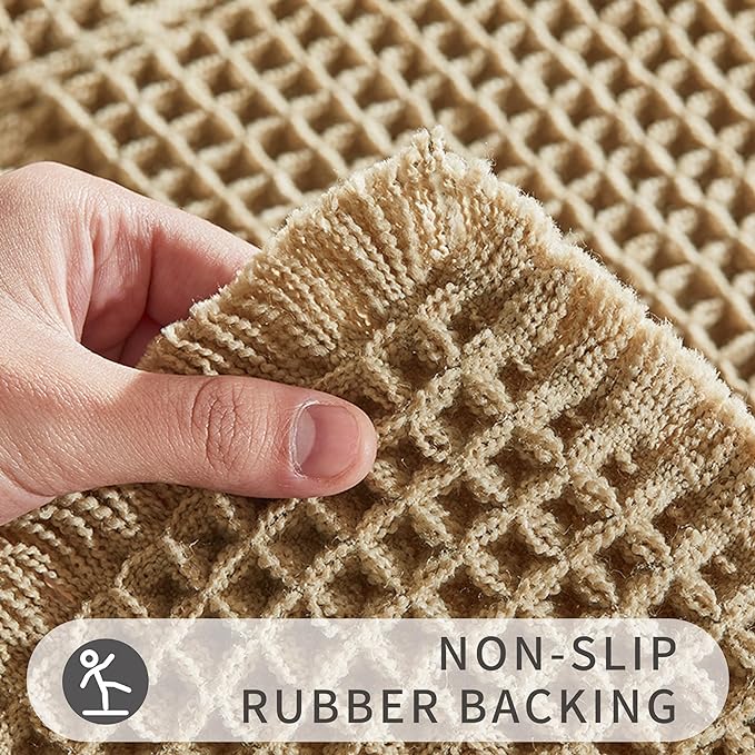 Bathroom Runner Rug Super Absorbent Non Slip Long Bath Mat Machine Washable Boho Bathroom Rugs Quick Dry Rug Runners for Hallway Bedroom Laundry Room,Brown, 2'x 6'(24" x 72")