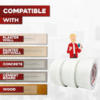 XFasten Drywall Repair Mesh Tape - 2-Inches x 90-Foot, Pack of 3, for Patching Holes and Cracks, Wall Repair Fiberglass Joint Tape, Spackle Tape