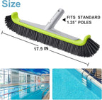 Sepetrel Pool Brush Head for Cleaning Walls,Heavy Duty Inground/Above Ground Swimming Pool Scrub Brushes with Premium Strong Bristle & Reinforced Aluminium Back