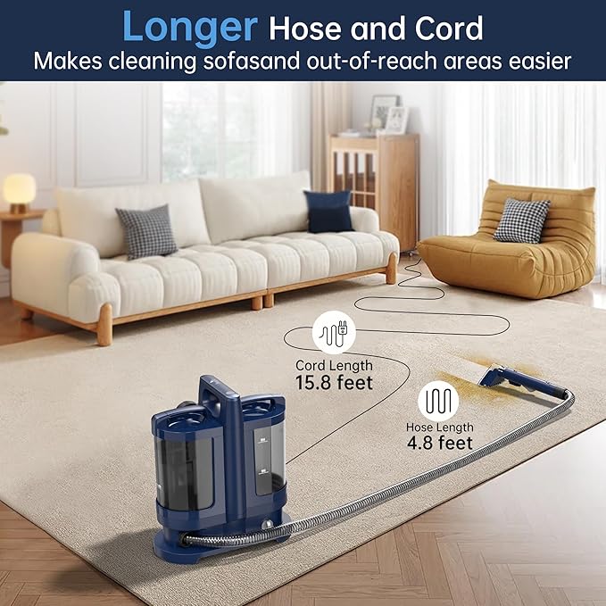 Carpet Cleaner Machine,ENCHE Portable Spot Cleaner Machine for Carpet and Upholstery, 18Kpa 500W Powerful Suction for Pet Stain, Couch & Car, Deep Spot Cleaner for Area Rug, Stair and Furniture