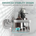 Veken Shower Caddy 6-Pack, Family Choice Award Winner, Large Wall Mounted Shower Rack, Bathroom Shelves Over Toilet, Organizer Storage Accessories with Soap Dish&Toothbrush Holder