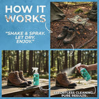 Odor Remover Spray, 32oz. 'Peppermint' Essential Oil Shoe Deodorizer, Odor Eliminator for Strong Odors on Activewear. ProvenSafe™ Fabric Freshener Spray, Deodorizer for Kids & Sensitive Gear