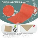 Canvas Repair Tape, 4×63 Inches Orange Waterproof Self-Adhesive Patch for Outdoor Gear, Durable and Weatherproof Fabric Tape for Boat Covers, Couch,Tents, Sofas, Sun Shades, Awnings, and Lounge Chairs