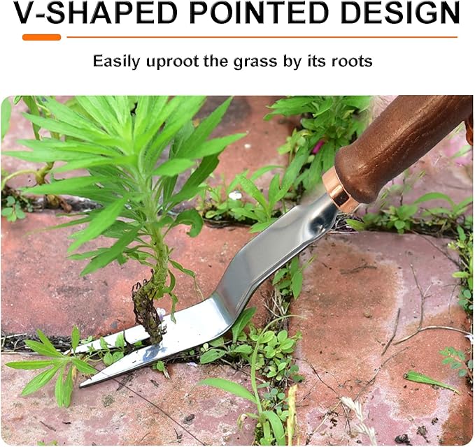 Gardening Tools-Gardening Handle Tools Flower Spade Digging Loosening Tools Hand Rake Weed Puller Garden Tools Make Ideal Gifts for Gardening Enthusiast(Weeder2)