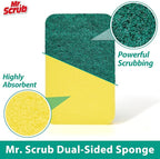 Sponges Kitchen Scrub Dish Sponge Scouring Pad, 24 Pack Cleaning Brush Scrubber Supplies for Soap, Dishwashing Dinnerware Sets Pan Pot Towels Cloth Rags Holder Glass Dishwasher Sink Bathroom