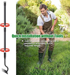 Weed Puller Tool, Garden Weeding Rake Tools with Detachable Long Handle, 56 inch Weed Remover Gardening Hand Tool for Lawn, Yard, atio and Backyard (6 Tines)