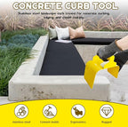 Garden Edging Curb Trowel Concrete Tool, Concrete Curbing Trowel, Curb Hand Tool with Putty Knife for Lawn, Garden, Pavement (Rectangle)