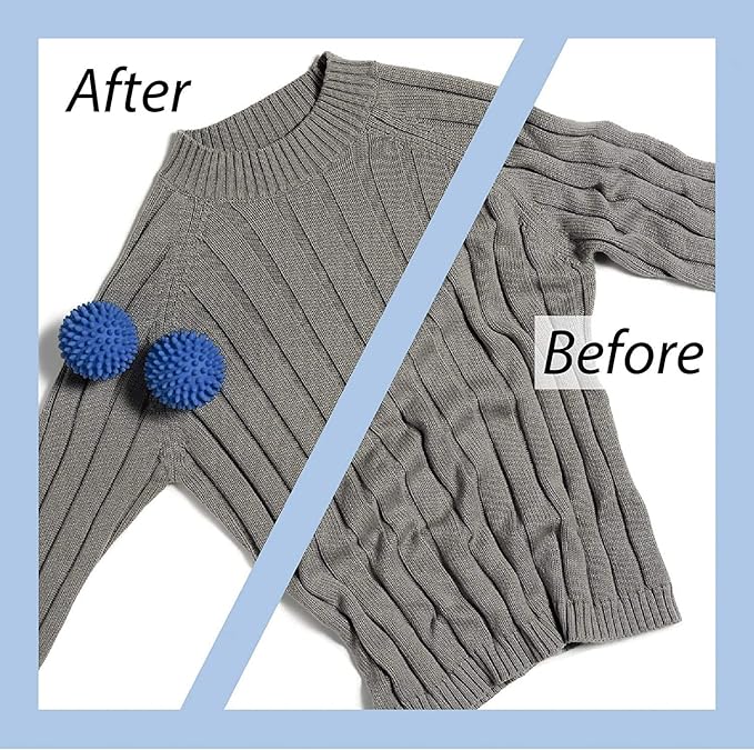 Reusable Laundry Dryer Balls - Eco Friendly Fabric Softener Alternatives Soften and Fluff Laundry Wrinkle Release(Set of 4 Random Color)